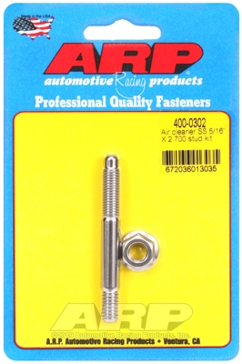 "5/16"" x 2.700 SS air cleaner stud kit"