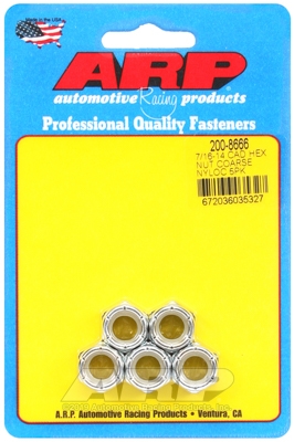 7/16-14 cad coarse nyloc hex nut kit (5pcs)