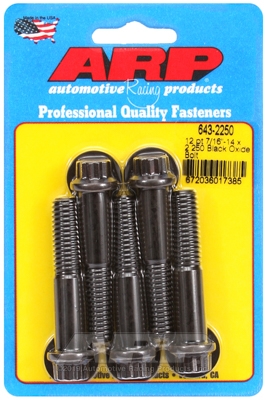 "7/16""-14 x 2.250 12pt black oxide bolts" (5pcs)