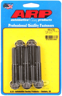 "7/16""-14 X 2.750 12pt 1/2 wrenching black oxide bolts"5pcs