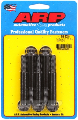 "7/16""-14 X 3.000 12pt 1/2 wrenching black oxide bolts"5pcs
