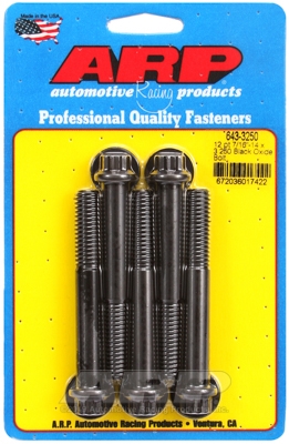 "7/16""-14 x 3.250 12pt black oxide bolts" (5pcs)