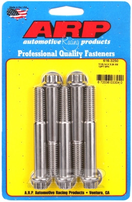 "7/16""-14 X 3.250 12pt SS bolts" (5pcs)