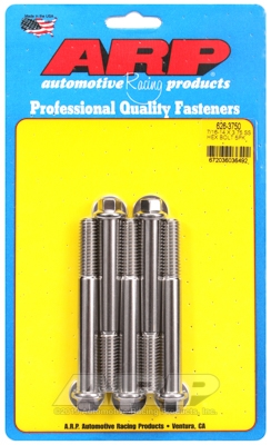 "7/16""-14 X 3.750 hex SS bolts" (5pcs)