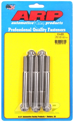 "7/16""-14 X 4.000 12pt 1/2 wrenching SS bolts" (5pcs)
