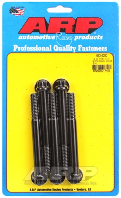 "7/16""-14 x 4.000 12pt black oxide bolts" (5pcs)