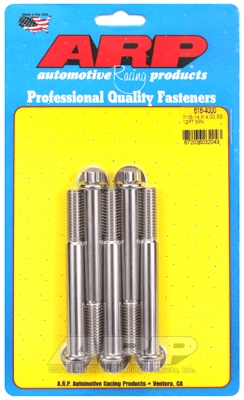 "7/16""-14 X 4.000 12pt SS bolts" (5pcs)