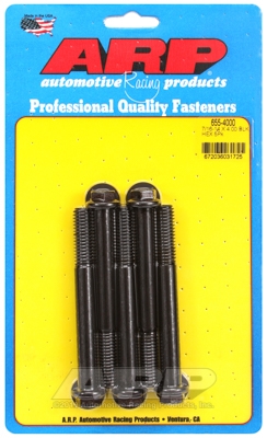 "7/16""-14 X 4.000 hex 1/2 wrenching black oxide bolts" 5pcs