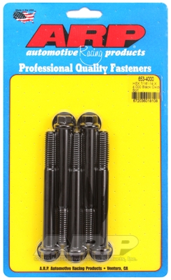 "7/16""-14 X 4.000 hex black oxide bolts" (5pcs)