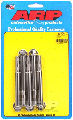 "7/16""-14 X 4.000 hex SS bolts" (5pcs)