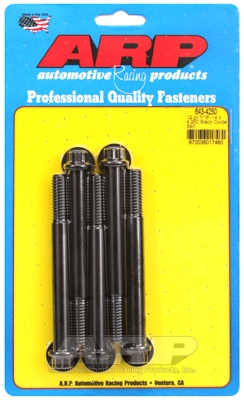 "7/16""-14 x 4.250 12pt black oxide bolts" (5pcs)