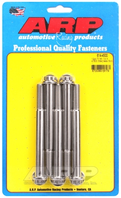 "7/16""-14 X 4.500 12pt 1/2 wrenching SS bolts" (5pcs)