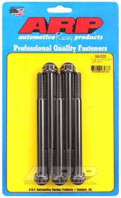 "7/16""-14 X 5.000 12pt 1/2 wrenching black oxide bolts"5pcs