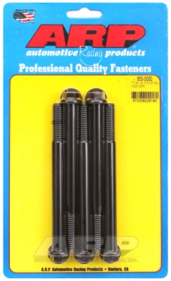 "7/16""-14 X 5.000 hex 1/2 wrenching black oxide bolts" 5pcs