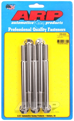 "7/16""-14 X 5.000 hex SS bolts" (5pcs)