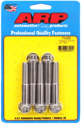 "7/16""-20 x 2.500 12pt SS bolts" (5pcs)