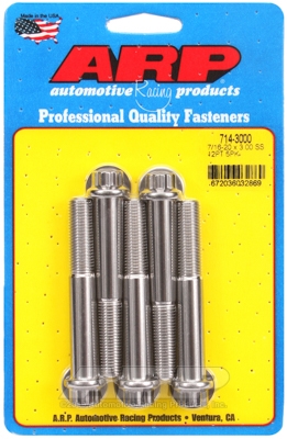 "7/16""-20 x 3.000 12pt SS bolts" (5pcs)