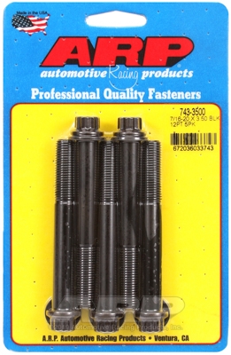 "7/16""-20 x 3.500 12pt black oxide bolts" (5pcs)