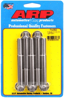 "7/16""-20 x 3.500 12pt SS bolts" (5pcs)