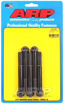 "7/16""-20 x 3.750 12pt black oxide bolts" (5pcs)