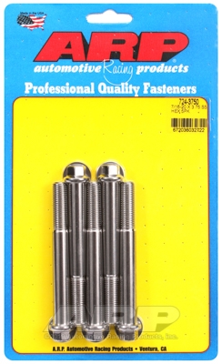"7/16""-20 x 3.750 hex SS bolts" (5pcs)