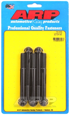 "7/16""-20 x 4.000 12pt black oxide bolts" (5pcs)
