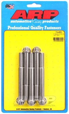"7/16""-20 x 4.000 12pt SS bolts" (5pcs)