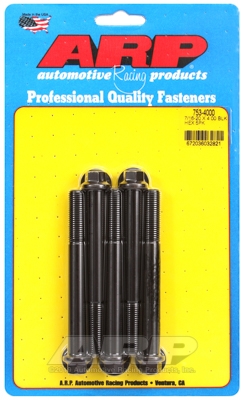 "7/16""-20 x 4.000 hex black oxide bolts" (5pcs)