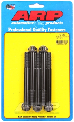 "7/16""-20 x 4.250 12pt black oxide bolts" (5pcs)