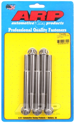 "7/16""-20 x 4.250 12pt SS bolts" (5pcs)