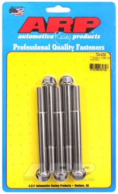 "7/16""-20 x 4.250 hex SS bolts" (5pcs)