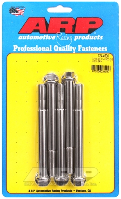 "7/16""-20 x 4.500 hex SS bolts" (5pcs)