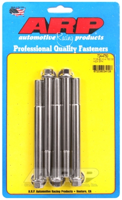 "7/16""-20 x 4.750 hex SS bolts" (5pcs)