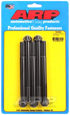 "7/16""-20 x 5.000 12pt black oxide bolts" (5pcs)