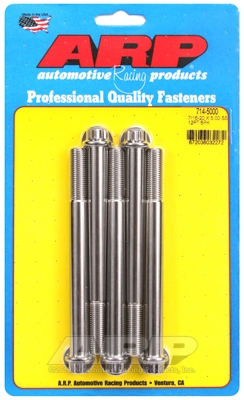 "7/16""-20 x 5.000 12pt SS bolts" (5pcs)
