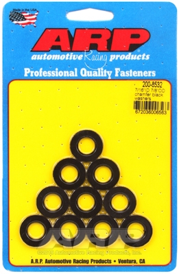 "7/16"ID 7/8"OD .120"TH chamfer black washers" (10pcs)