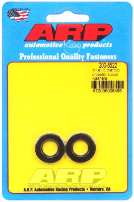 "7/16"ID 7/8"OD .120"TH chamfer black washers" (2pcs)