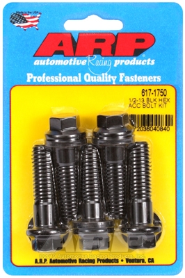 ARP 1/2"-13 x 1.750 hex black oxide bolts (5pcs)