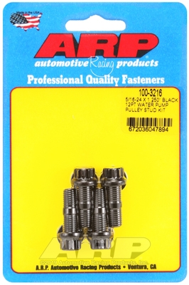 ARP 5/16-24x1.250 black 12pt water pump pulley stud kit