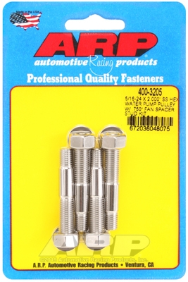 ARP 5/16-24x2.000 SS hex WP pulley w/ .750" fan spcr stud