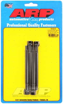 ARP 5/16-24x4.500 black hex WP pulley w/3.250" fan spcr stud