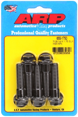 ARP "7/16""-14 X 1.750 hex 1/2 wrenching black oxide bolts"
