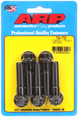 ARP "7/16""-20 x 1.750 12pt black oxide bolts" (5pcs)