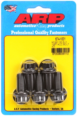 ARP Bolt Kit M12 x 1.50 x 25 Black Oxide 12PT