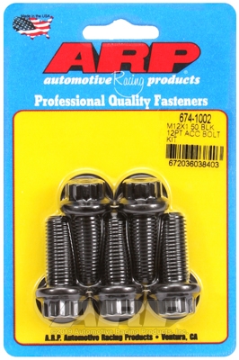ARP Bolt Kit M12 x 1.50 x 30 Black Oxide 12PT