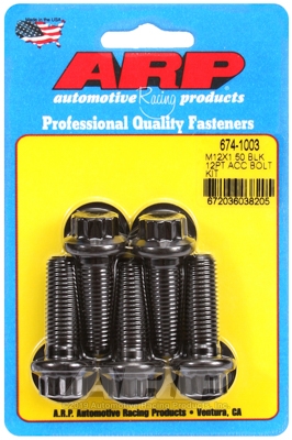 ARP Bolt Kit M12 x 1.50 x 35 Black Oxide 12PT
