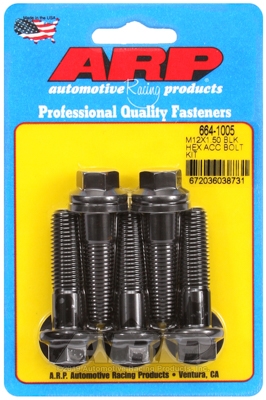 ARP Bolt Kit M12 x 1.50 x 45 Black Oxide Hex