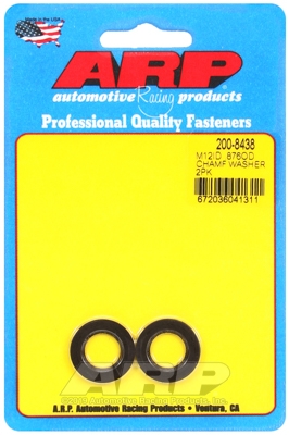 ARP Chamfer Washer M12 ID 0.876 OD Black 2 Pack