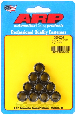 ARP M10 X 1.0 12pt nut kit (10pcs)