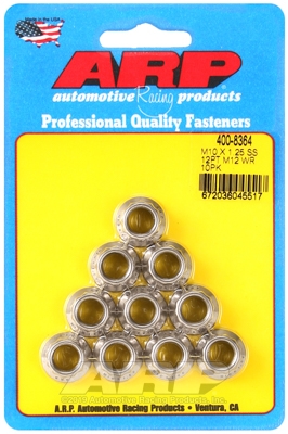 ARP M10 X 1.25 (M12 wr) SS 12pt nut kit